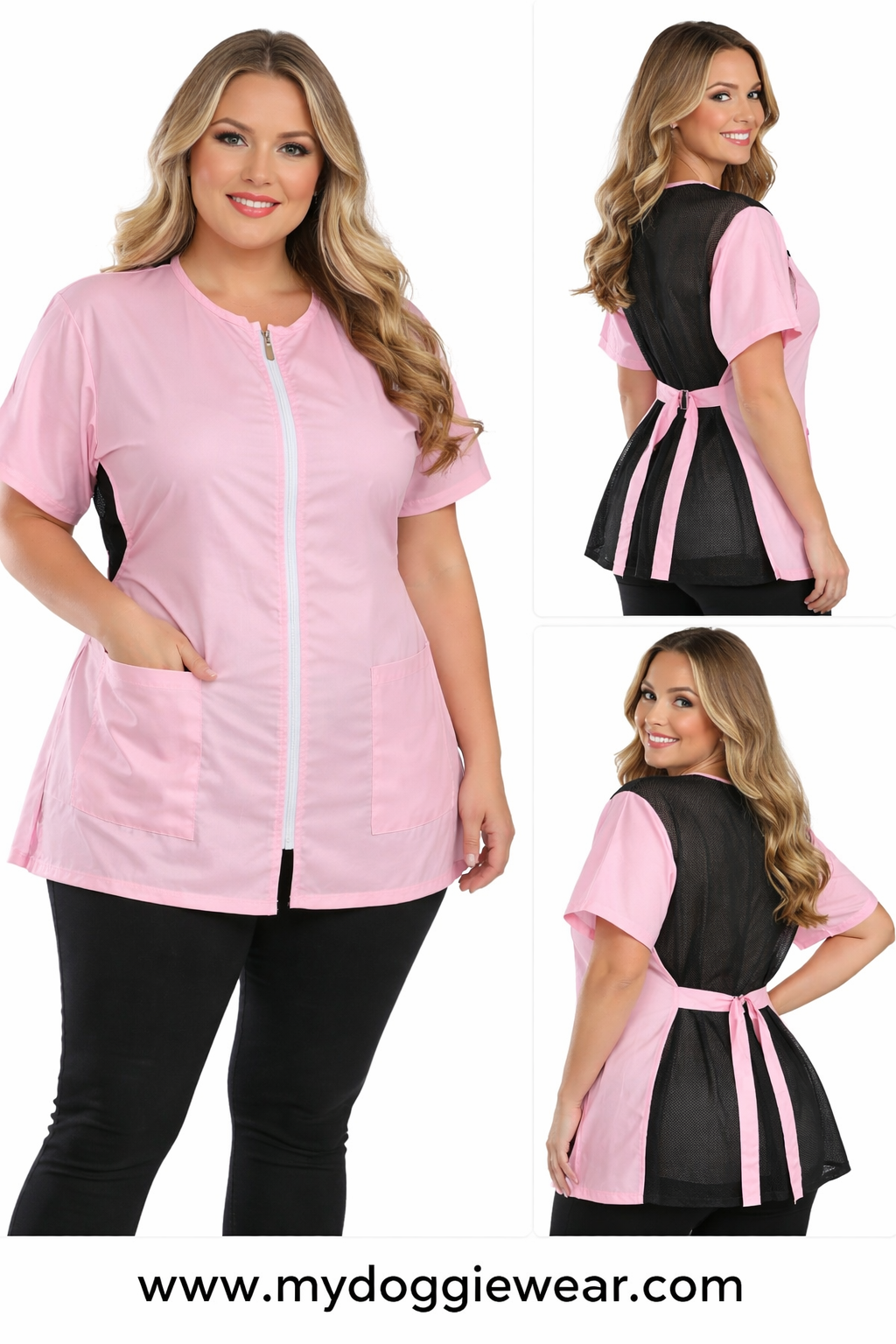 smock with mesh