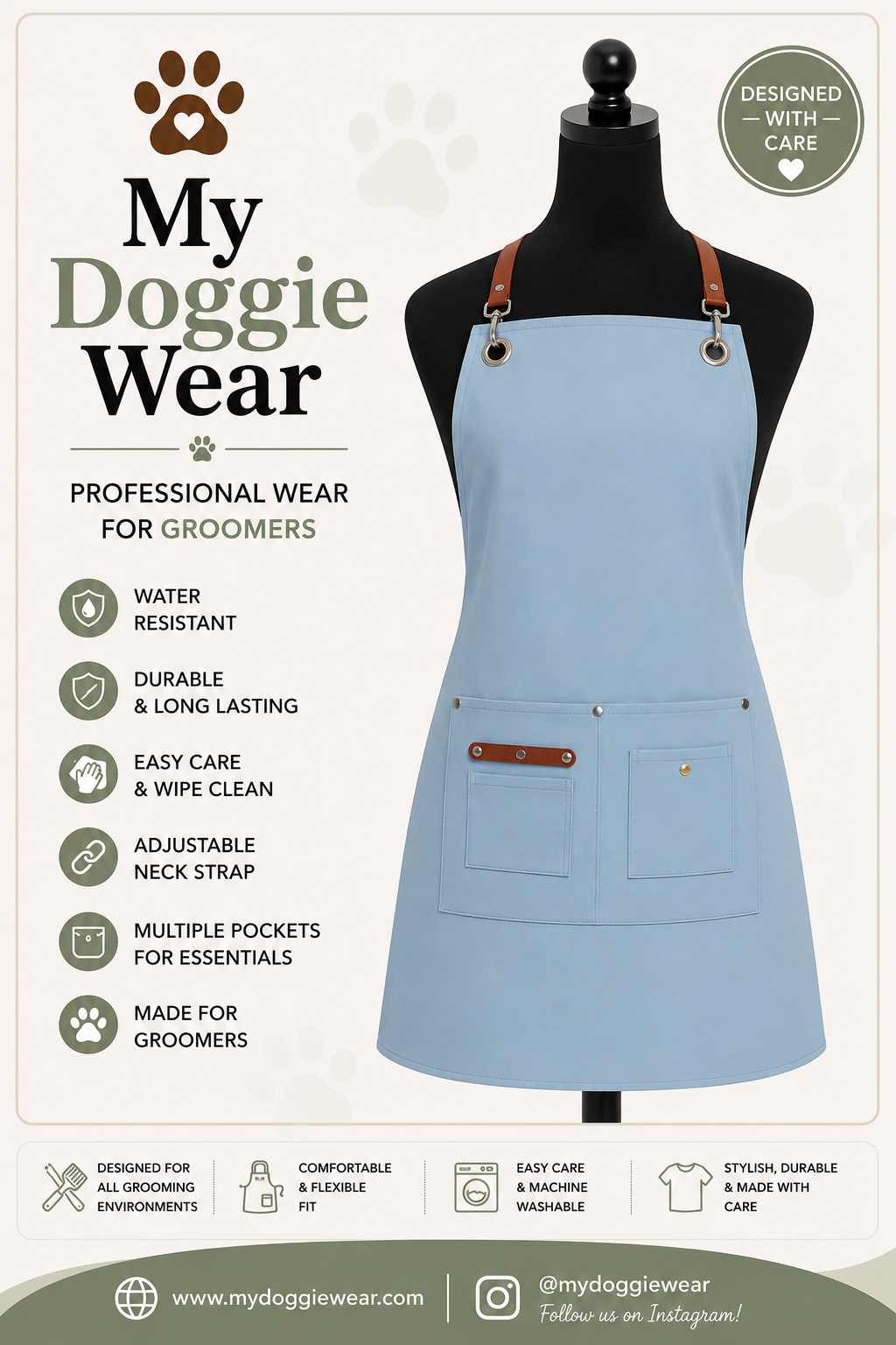 TIFFANY BLUE LEATHER APRON