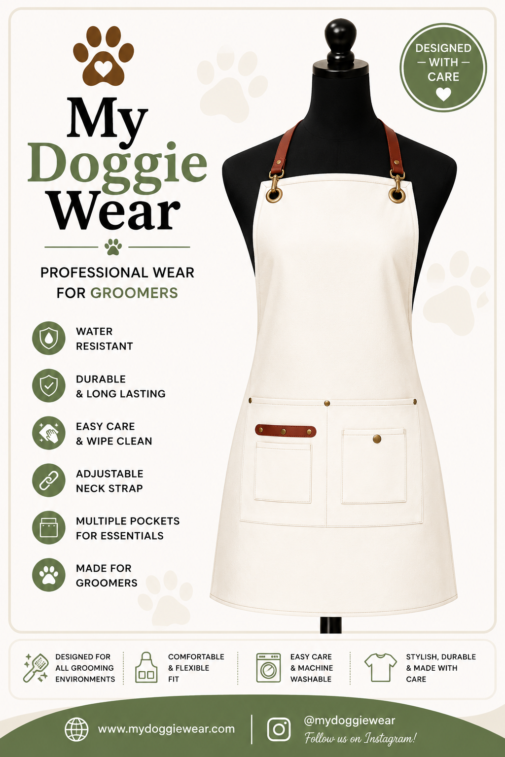 Off-white LEATHER APRON